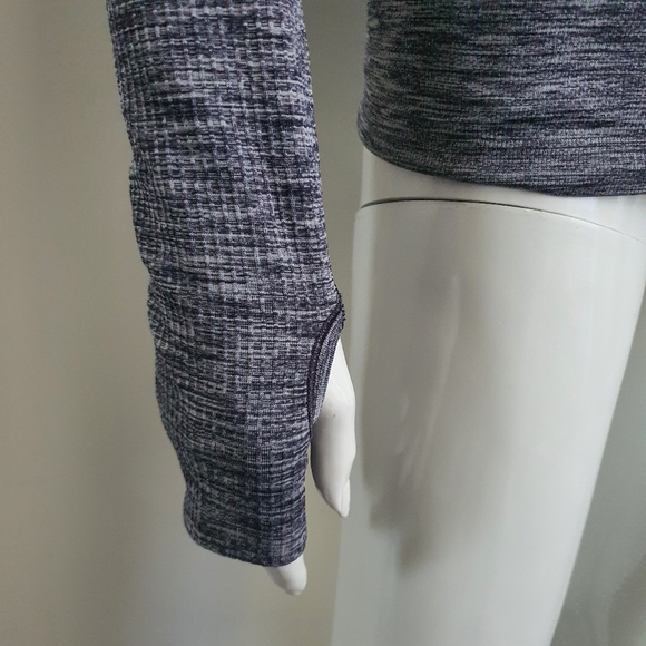 Lululemon Size AU10 Swiftly Tech Blue Grey Marle Long Sleeve Top - Picture 4 of 8